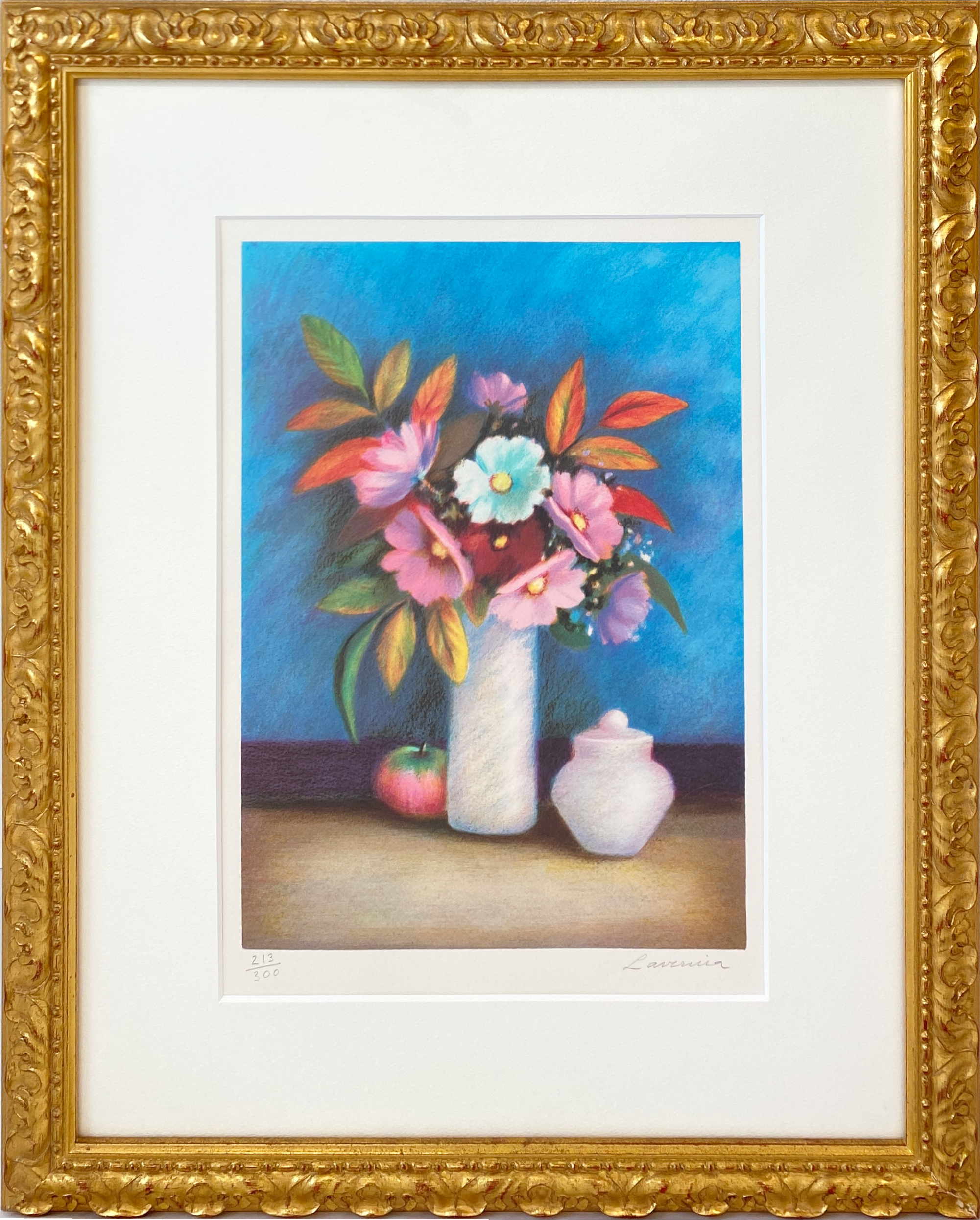 白い花瓶のポピー