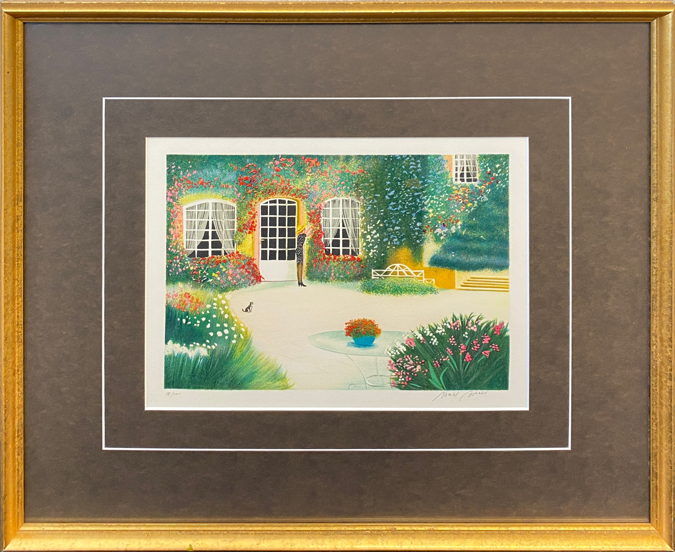 花に囲まれた家